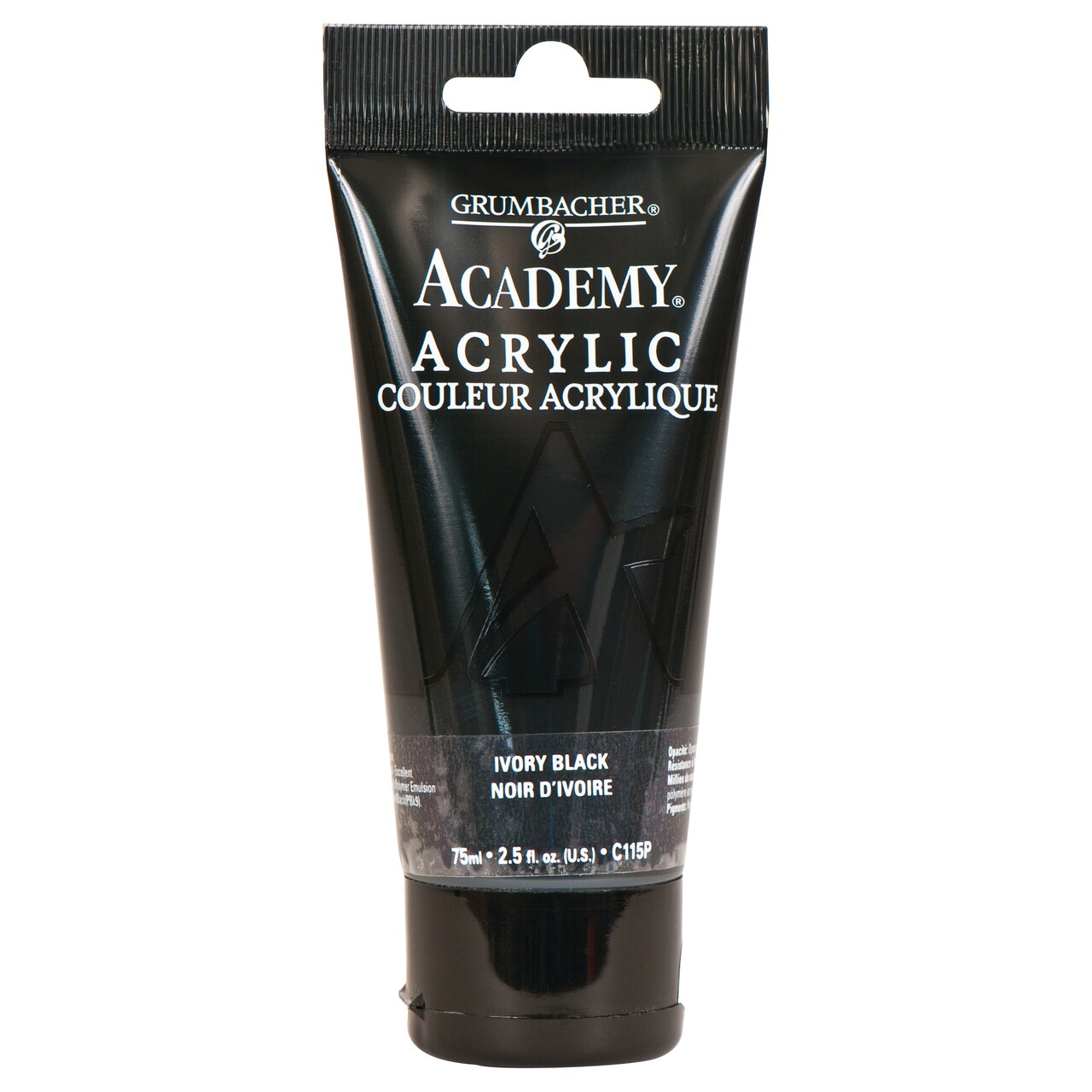 Grumbacher Academy Acrylic, 75Ml Tube, Ivory Black